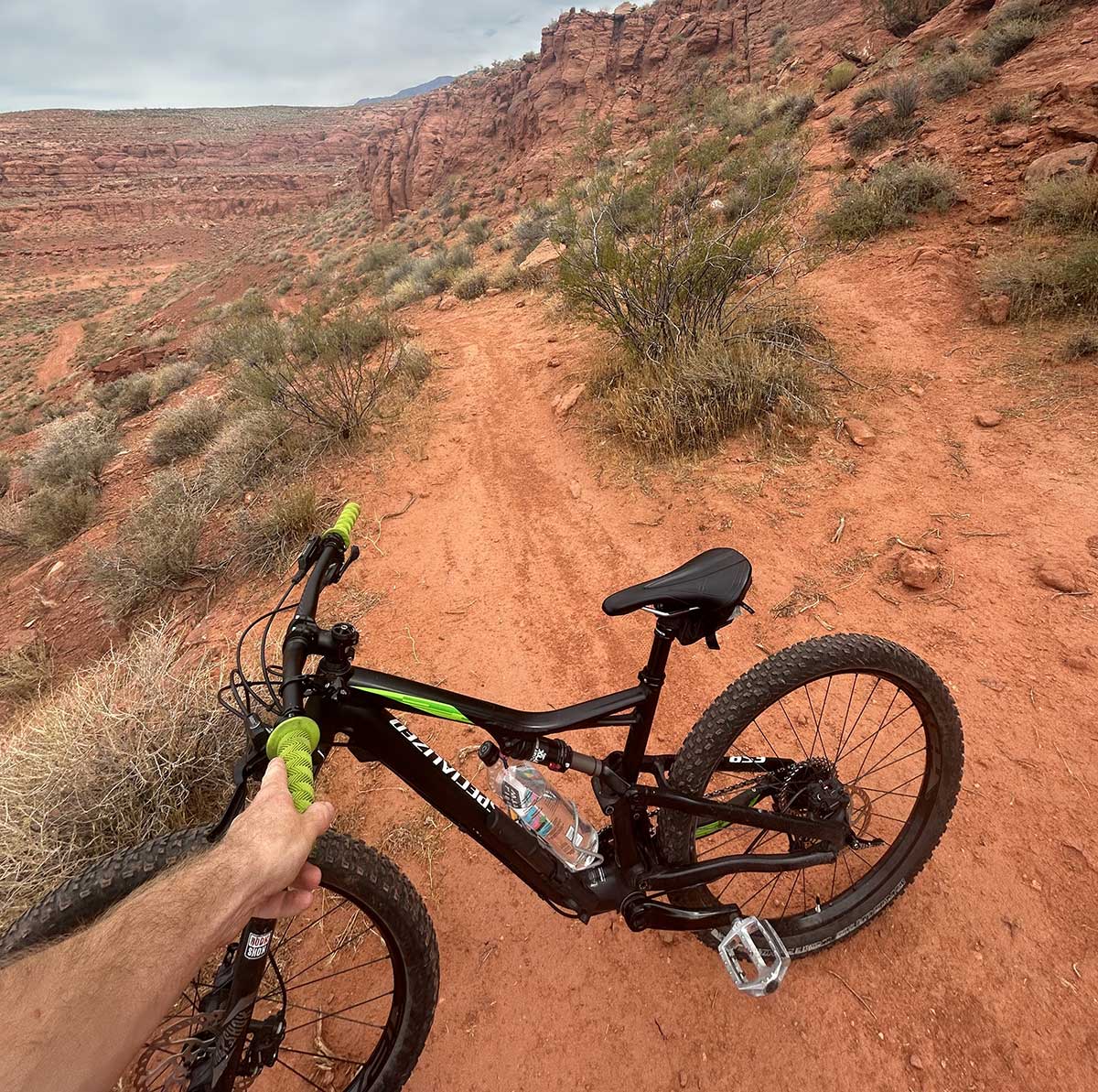 mountain biking picture of a specialized camber comp in southern utah