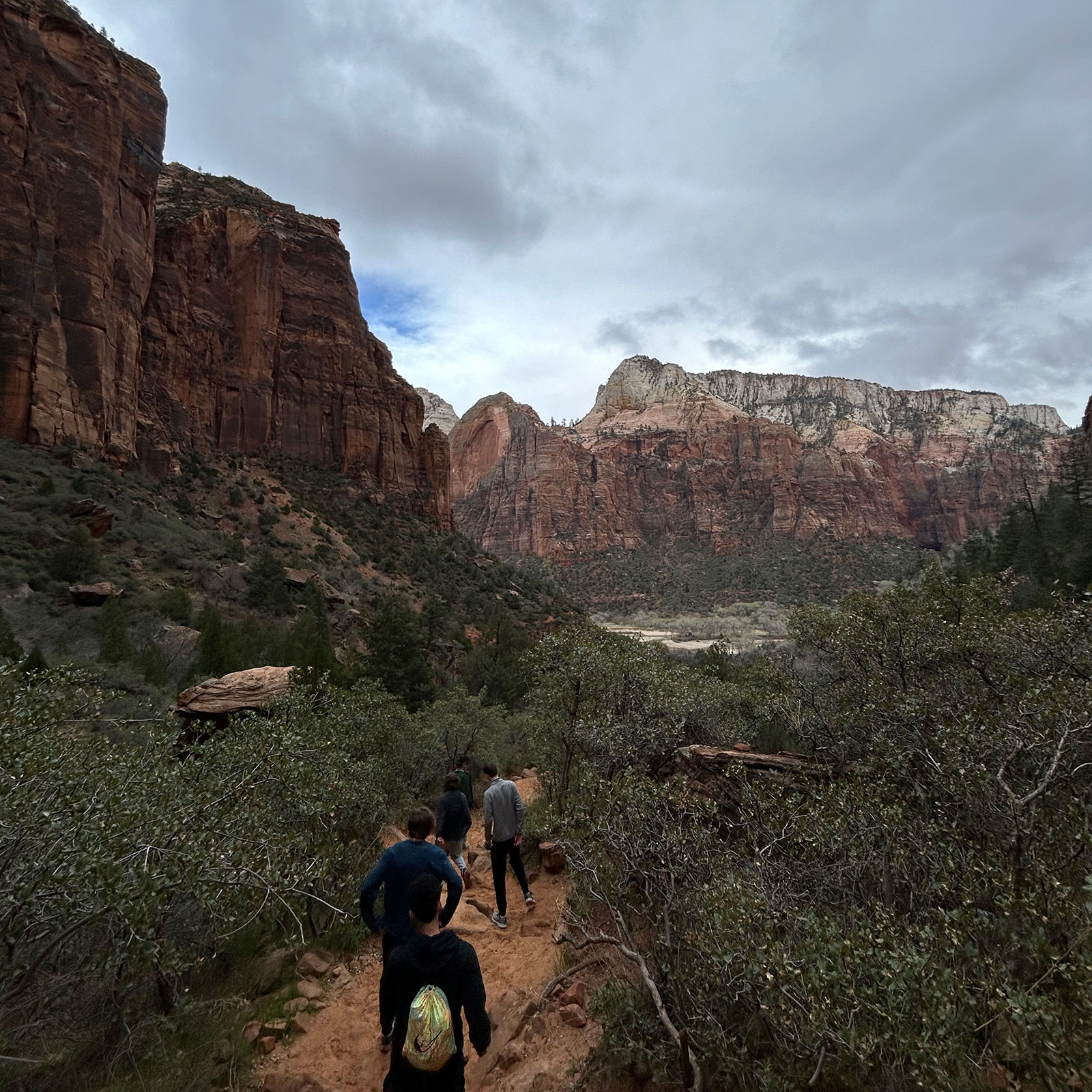 hiking Emerald Pools hike in zion national park utah