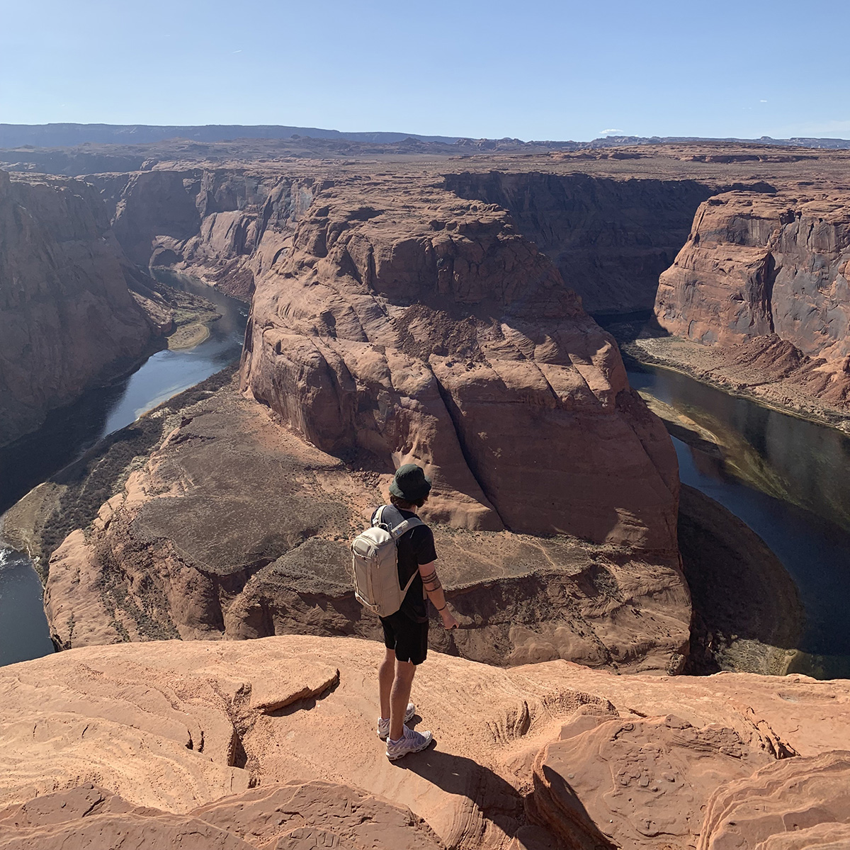 standing near the famous horse shoe bend