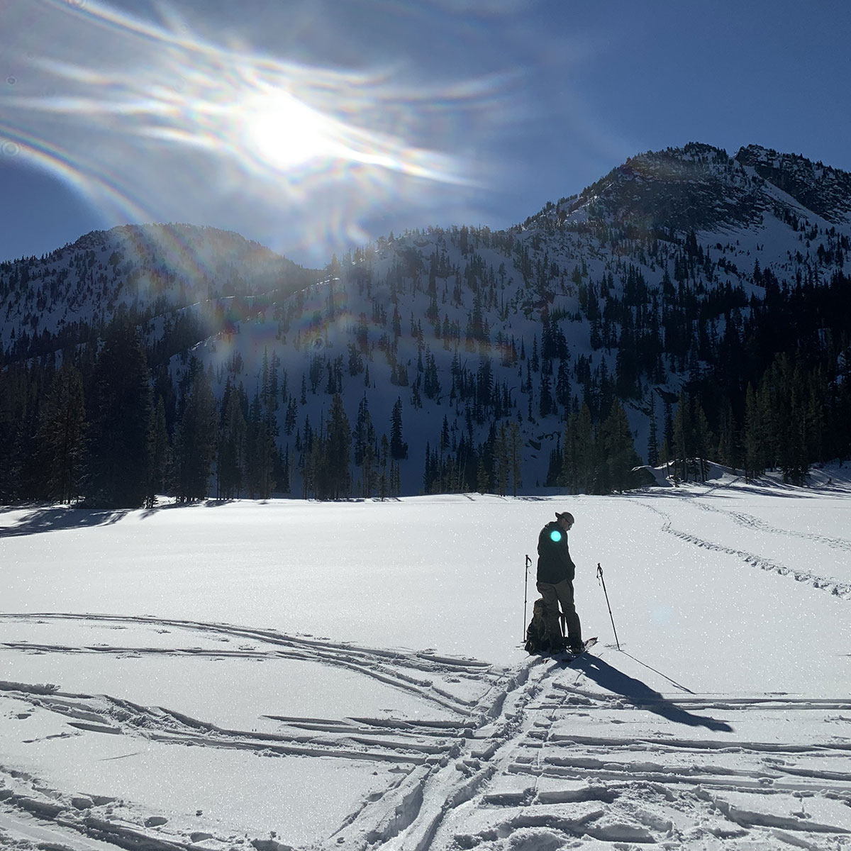 backcountry skiing near anthony lakes ski resort oregon